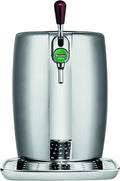 Krups BeerTender Silver et chrome  Machine à bière  Pression pour la maison  Tireuse à bière  Pompe à bière  Coffret 2 verres YY2931FD