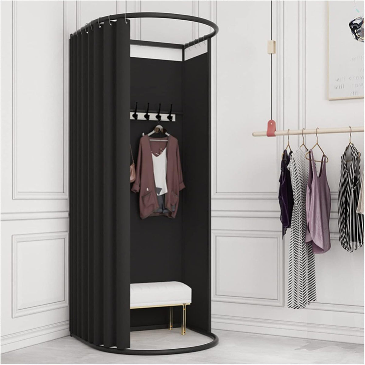 FWTXZTER Mobile Cabine D'essayage, Magasin De Vêtements Salle D'essayage, écran de Confidentialité pour Le Changement de Vêtements dans Un Centre Commercial Un Studio et Un Dortoir