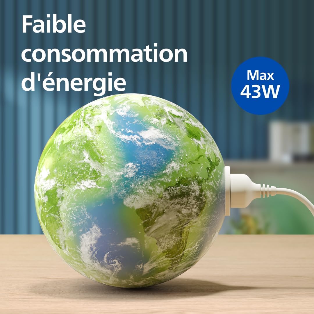 Philips Série 3400 Purificateur d'Air et Humidificateur 2 en 1, Filtre HEPA NanoProtect + Filtre à Charbon Actif, Humidification Hygiénique, CADR 300 m3/h, Taux d'Humidification 650 ml/h (AC3421/13)