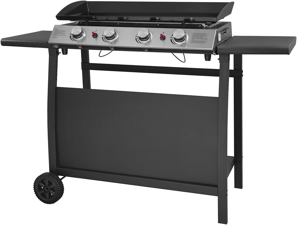 Happy Garden Plancha au gaz Valencia - 4 br?leurs 10kW + Chariot