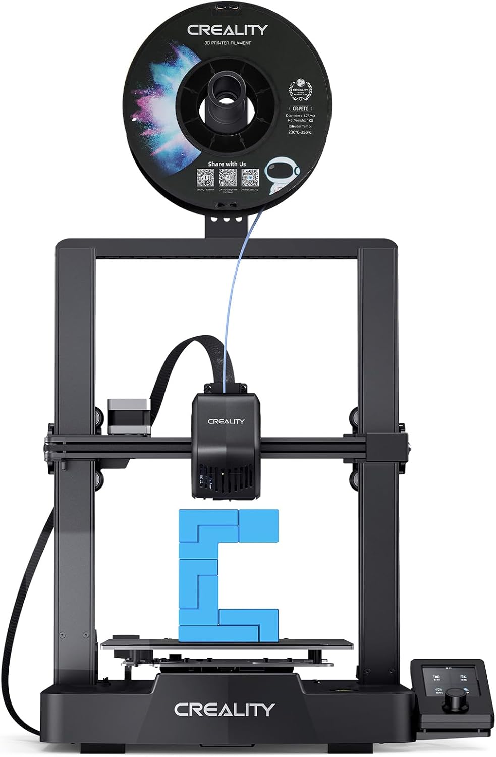 Creality Ender 3 V3 SE Imprimante 3D, Mise à Niveau Automatique CR Touch, 250mm/s Haute Vitesse Impression, Assemblage Rapide, Extrudeuse Directe Sprite à Double Axe-Z pour Les Débutants 220x220x250mm