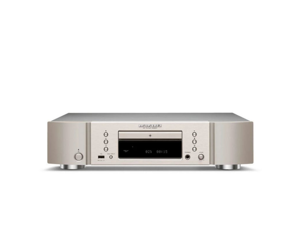 Marantz CD6007 cd-speler – voorpaneel met hoofdtelefoonaansluiting en USB