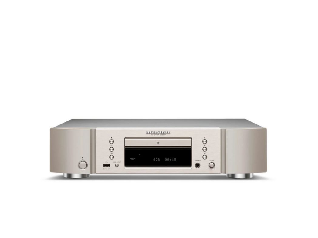 Marantz CD6007 cd-speler – voorpaneel met hoofdtelefoonaansluiting en USB