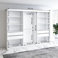 Viluno Schwebetürenschrank in Schwarz mit Spiegel