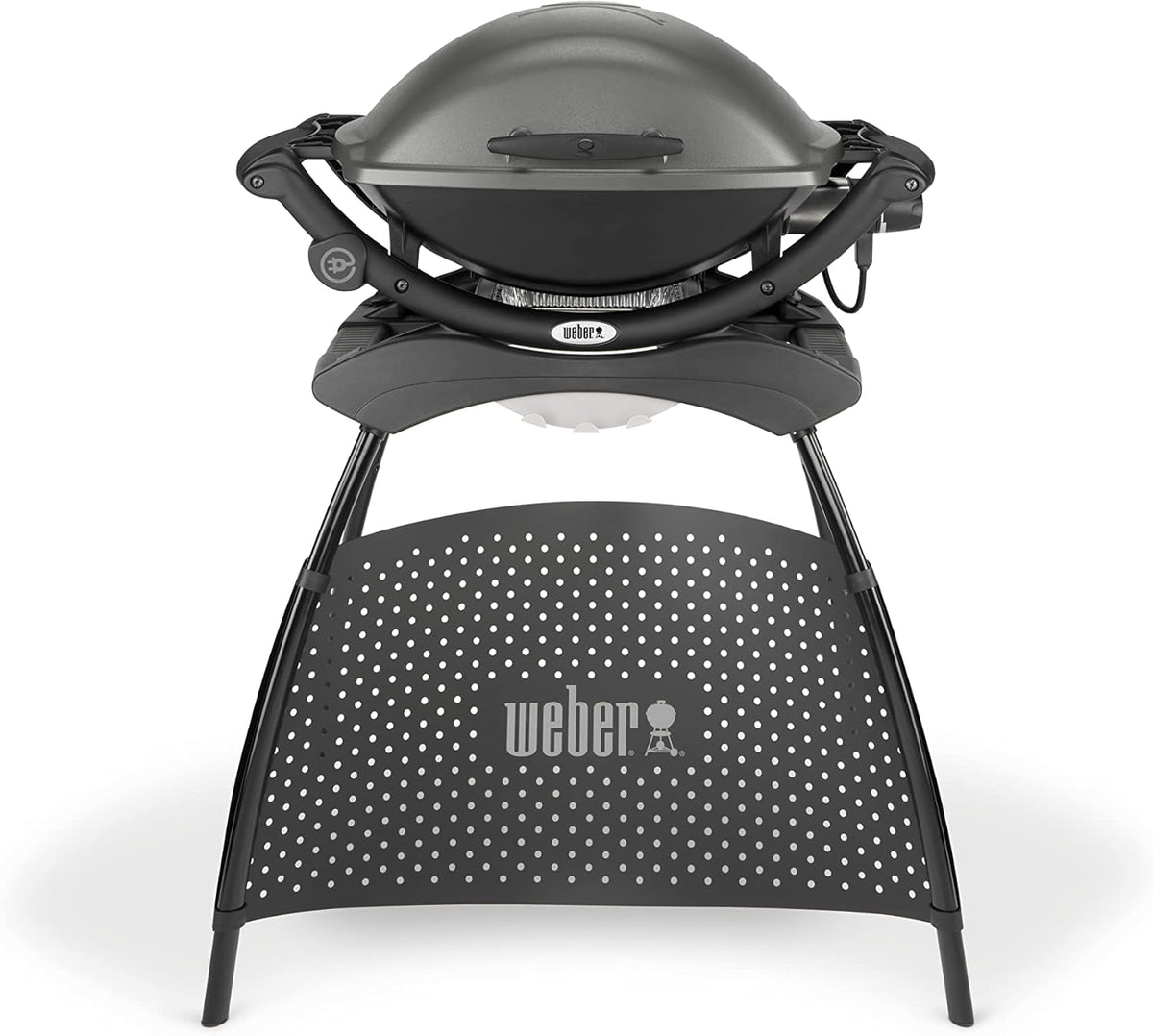 Weber Q2400 Elekrogrill mit Stand + Seitentischen – Frontalansicht 4/20