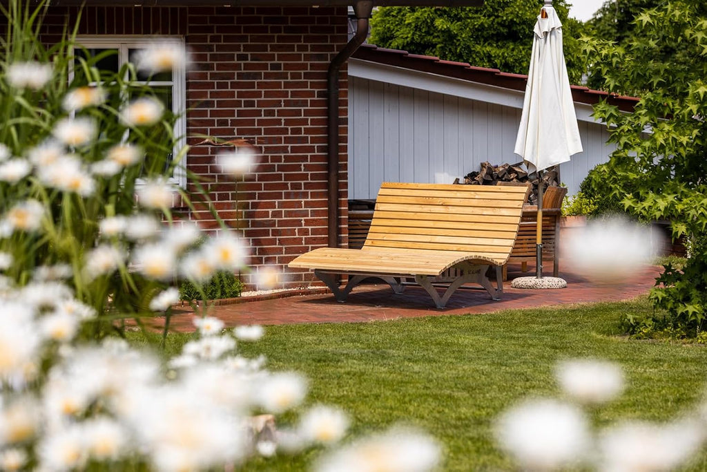 Ergonomische Liegefläche der Gartenliege