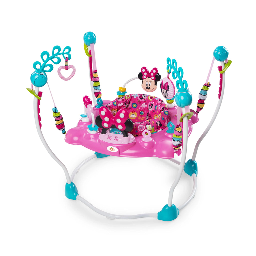 Bright Starts Minnie Mouse PeekABoo activiteitenstoel, vooraanzicht