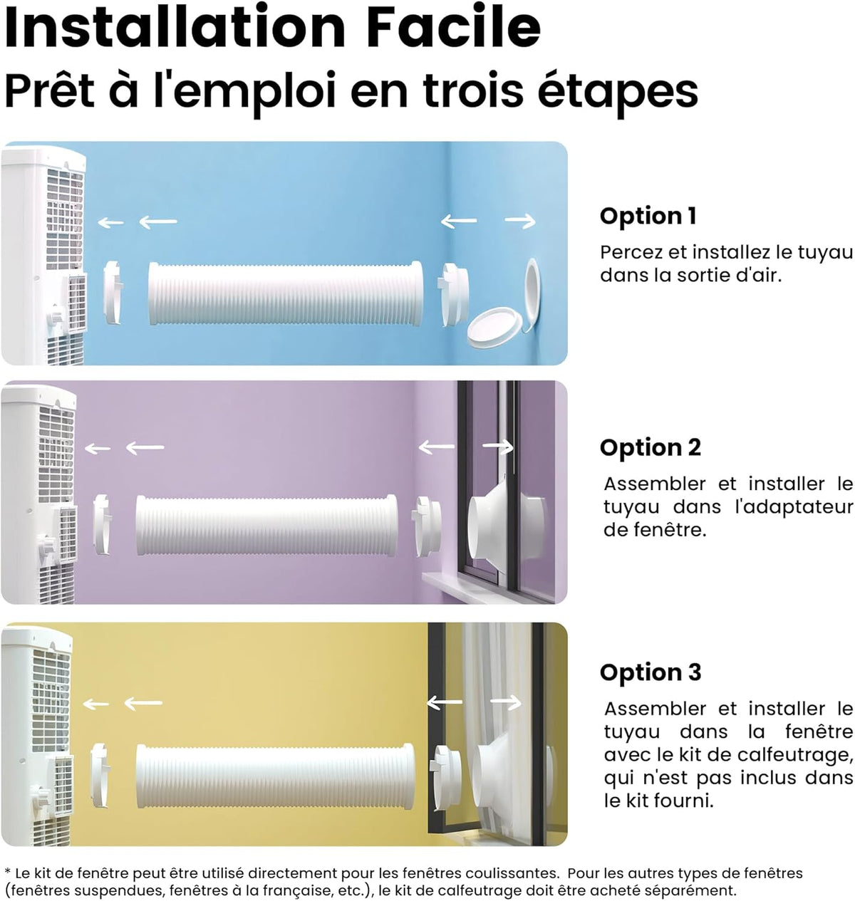 COMFEE' Climatiseur Mobile 9000 BTU/h 2,6kW, Contr?le APP, 3 Modes, 3 Vitesses de ventilation, Dimensions compactes, Pour pièces de 33㎡, Breezy Cool 2.6, Fonctionne avec Alexa