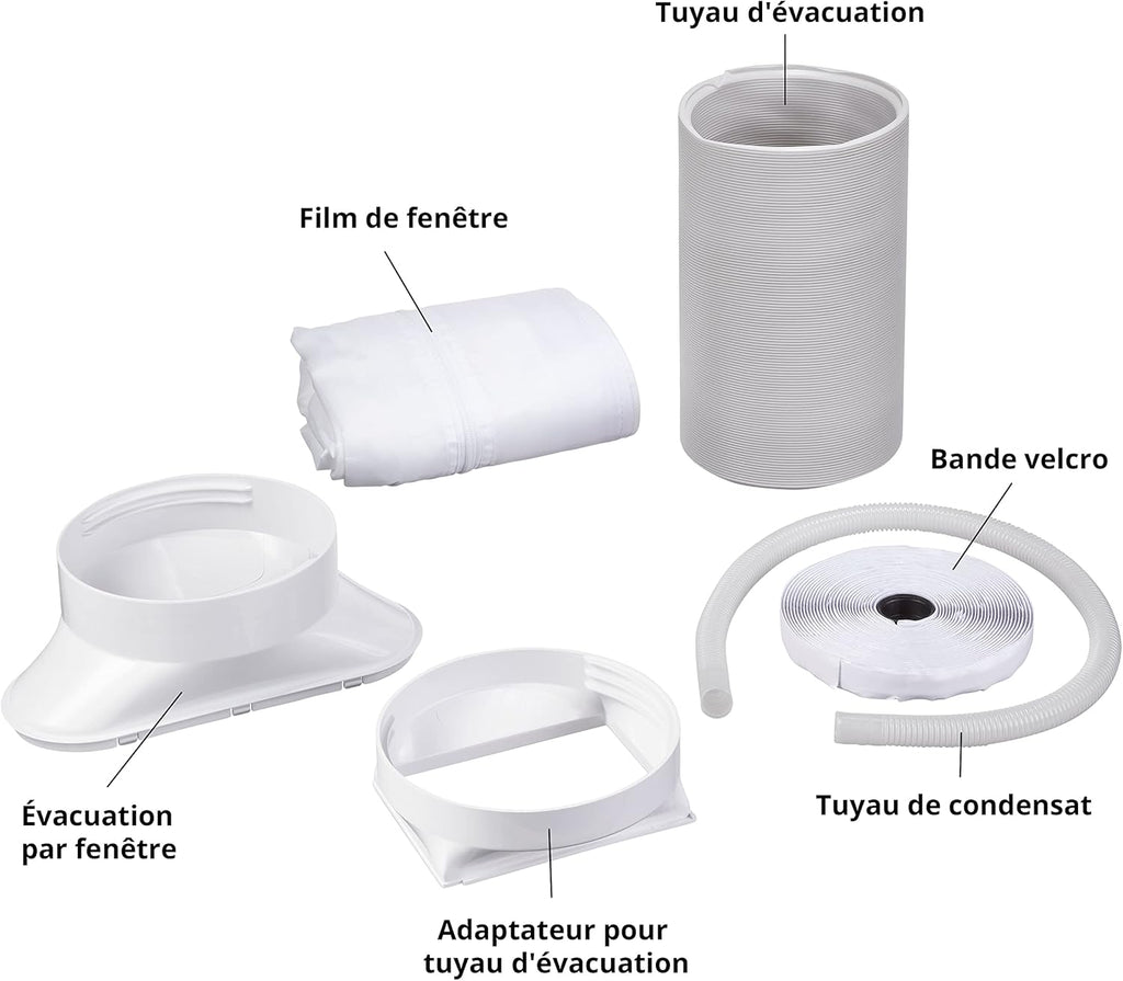 MEDION Smart Climatiseur Mobile P701 (7000 BTU  3-en-1  Refroidir  Déshumidification  Ventilation  jusqu'à 25m2  kit de joint de fenêtre  mode sommeil  contr?le Wifi  Télécommande  écran  MD 37672)