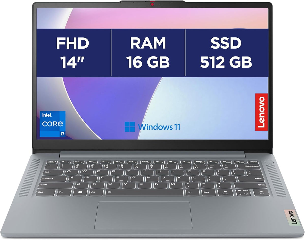 Lenovo IdeaPad Slim 3 14IRH8 - Ordinateur Portable 14'' FHD (Intel Core i7-13620H  RAM 16Go  SSD 512Go  Intel UHD Graphics  Windows 11 Home) Clavier AZERTY Fran?ais - Gris