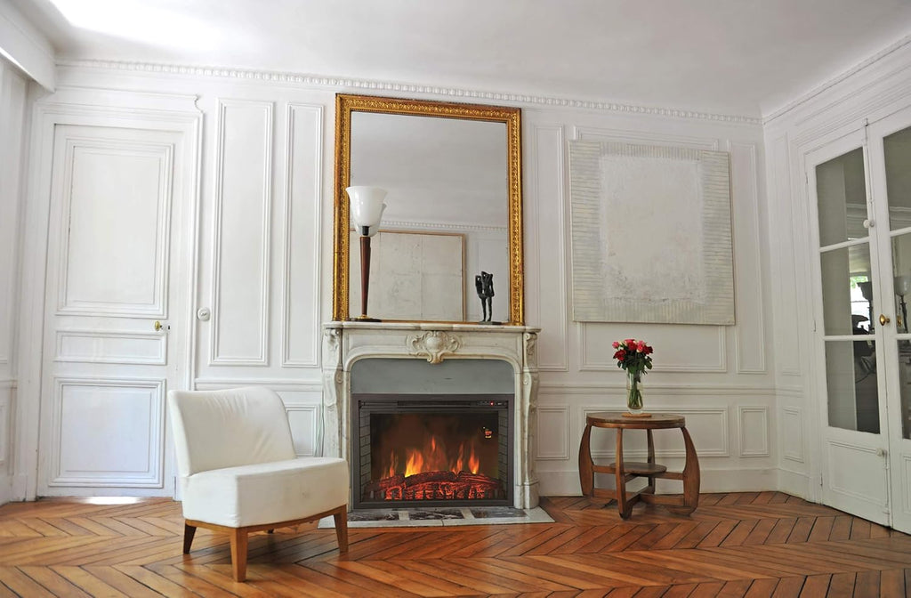 Chemin’Arte Insert électrique à Encastrer - Effet Flammes - LEDs - Oxford XL - 2000W - Con?u en France - Garanti 2 Ans