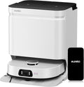 EUREKA J15 Ultra Robot Aspirateur Laveur 19 000 Pa avec Serpillière Extensible Relevable, Brosse Anti Enchevêtrement, Aspirateur Robot avec Station avec Lavage à l'eau Chaude 75°C, Batterie 5 200 mAh