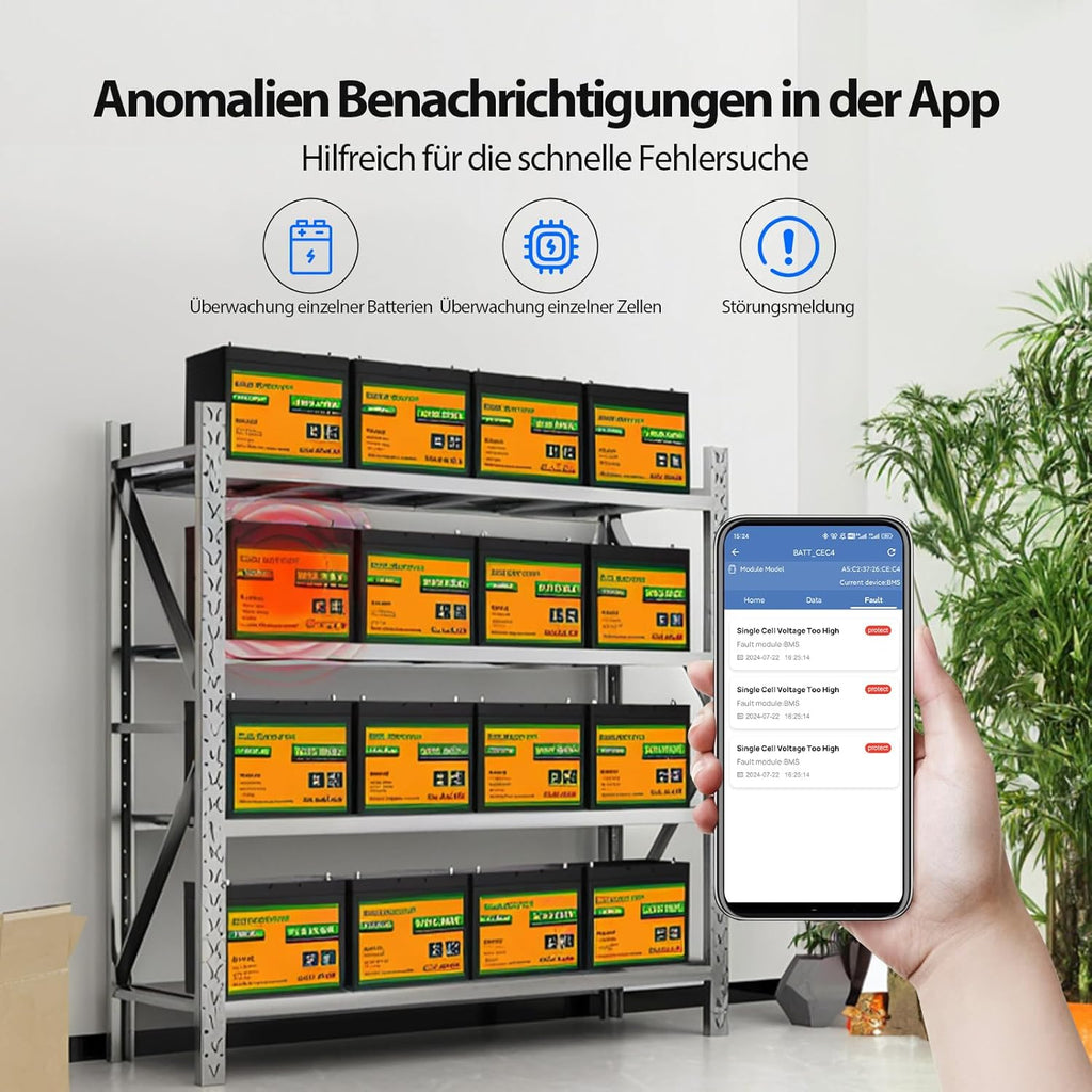 ECO-WORTHY Bluetooth Batterie Lithium 12V 100AH, Batterie LiFePO4 avec Protection à Basse Température, BMS Intelligent, 1280Wh énergie, pour caravanes, camping-car, système solaire,pêche à la ligne