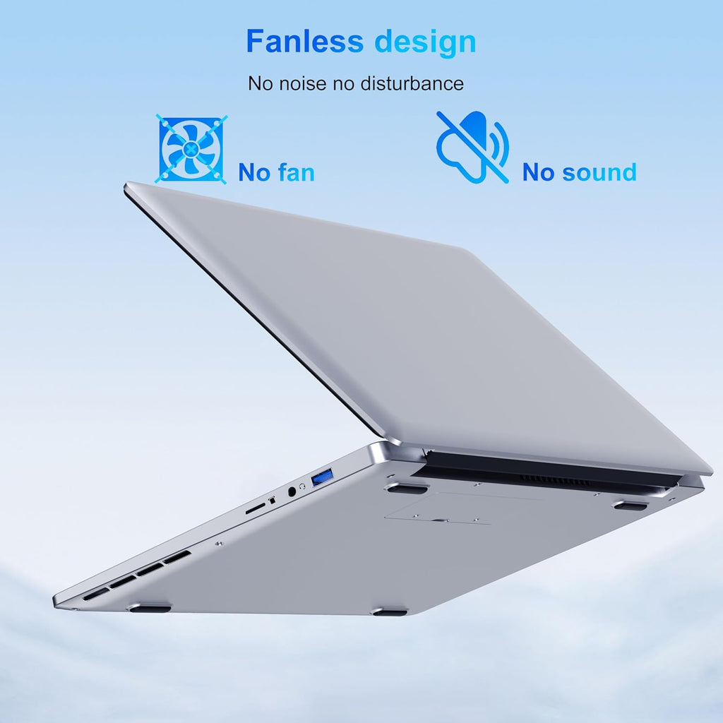 Ordinateur Portable 14 1" Pouces laptop  6 Go de RAM  128 Go de SSD  N4000 Celeron Dual-Core  Wi-Fi Bluetooth 2 4/5 0G  1366 * 768 IPS  Design sans Ventilateur  Inclus une Souris  Clavier à Membrane.