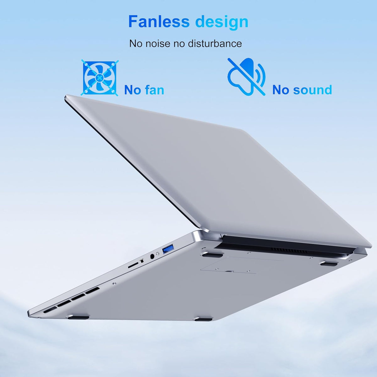 Ordinateur Portable 14 1" Pouces laptop  6 Go de RAM  128 Go de SSD  N4000 Celeron Dual-Core  Wi-Fi Bluetooth 2 4/5 0G  1366 * 768 IPS  Design sans Ventilateur  Inclus une Souris  Clavier à Membrane.