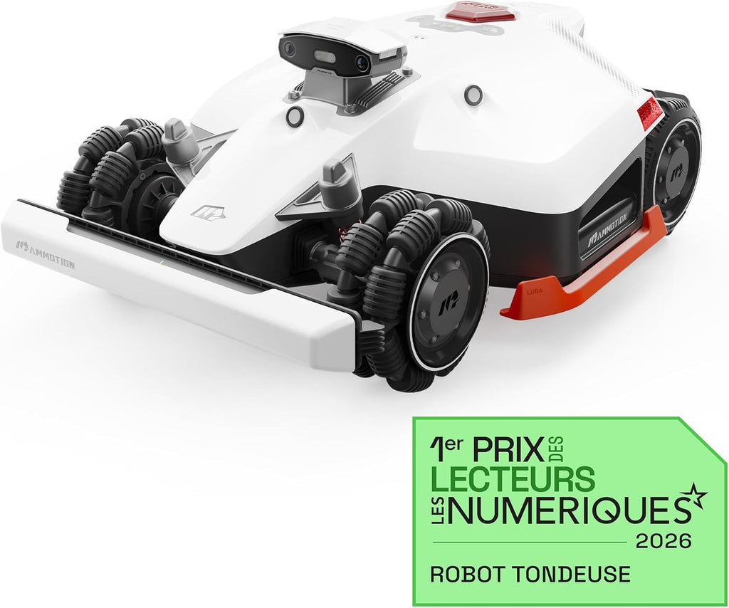 MAMMOTION LUBA 2 AWD 3000X Robot Tondeuse sans Fil Périphérique, NetRTK+Vision, Aucune Antenne RTK Requise, Recommandé 3000m2, Pentes à 80%, Hauteur de Coupe 25-70 mm,avec Module 4G