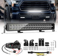 BraveWAY Barre Rampe LED DRL 21" 120W 26000LM Projecteur Longue Portée Homologation ECE 12/24V Rampe LED 4x4 pour Les Véhicules de Tracteurs Agricoles,4x4 quads,Poids Lourd, avec Kit De Cables