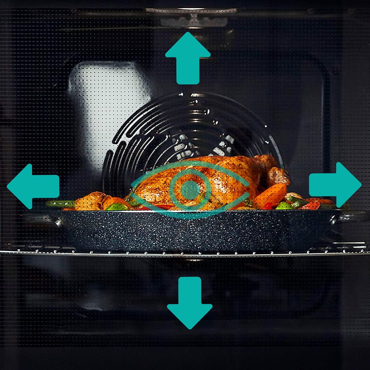 Hisense BI62216AX Four multifonction ventilé, cavité XXL 77L, nettoyage eau Clean, 13 fonctions de cuisson, fonction pizza 300 °C, cuisson AirFry, écran LED, commande tactile, préchauffage rapide