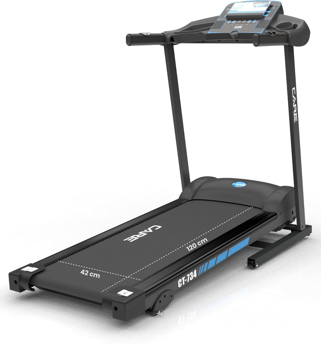 Care Fitness - Tapis de Course connecté -Pliable-Vitesse maximale 14 Km/h- Tapis de Marche électrique Inclinable et Pliable - 12 programmes d’entra?nements -3 inclinaisons