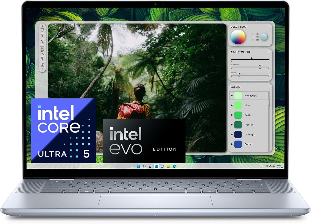Dell Inspiron 16 PC Portable 2-en-1 écran 16" FHD+ (1920 x 1200)  Intel Core Ultra 5 Series 1  Graphique Intel  16 Go RAM  512 Go SSD  Windows 11 Home  Clavier AZERTY rétroéclairé  Bleu
