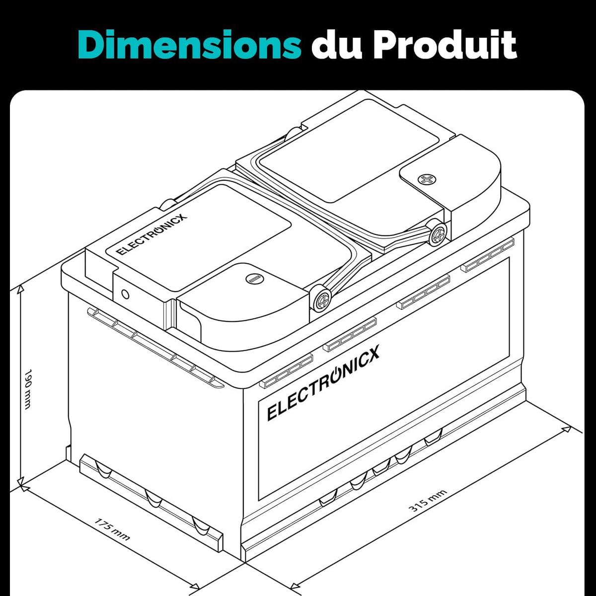 Batterie AGM 100Ah 12V Décharge Profonde Sans Entretien étanche – Accumulateur Idéal pour Panneaux Solaires, Camping-Car, Voiture, Bateau, Fourgon Aménagé, Systèmes Photovolta?ques, énergie Solaire,
