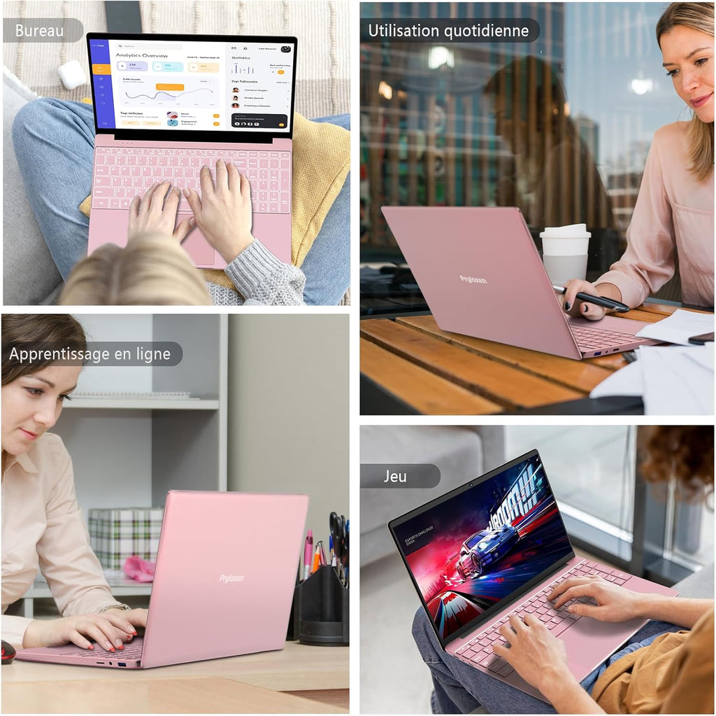 Pryloxen Ordinateur Portable Ultra-Fin 15 6" FHD IPS - Processeur Celeron N150 3 4 GHz  32 Go DDR4/1 to SSD  Clavier Rétroéclairé  Wi-FI 5G & Batterie 8000 mAh (360 × 275 × 18 mm  1 679 kg)