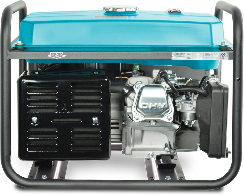 Groupe électrogène à essence KS 3000 puissance max 3000 W, prises Schuko 2x16A (230 V), EURO-V, régulateur de tension automatique (AVR),moteur électrique enroulement 100% cuivre,generateur de courant