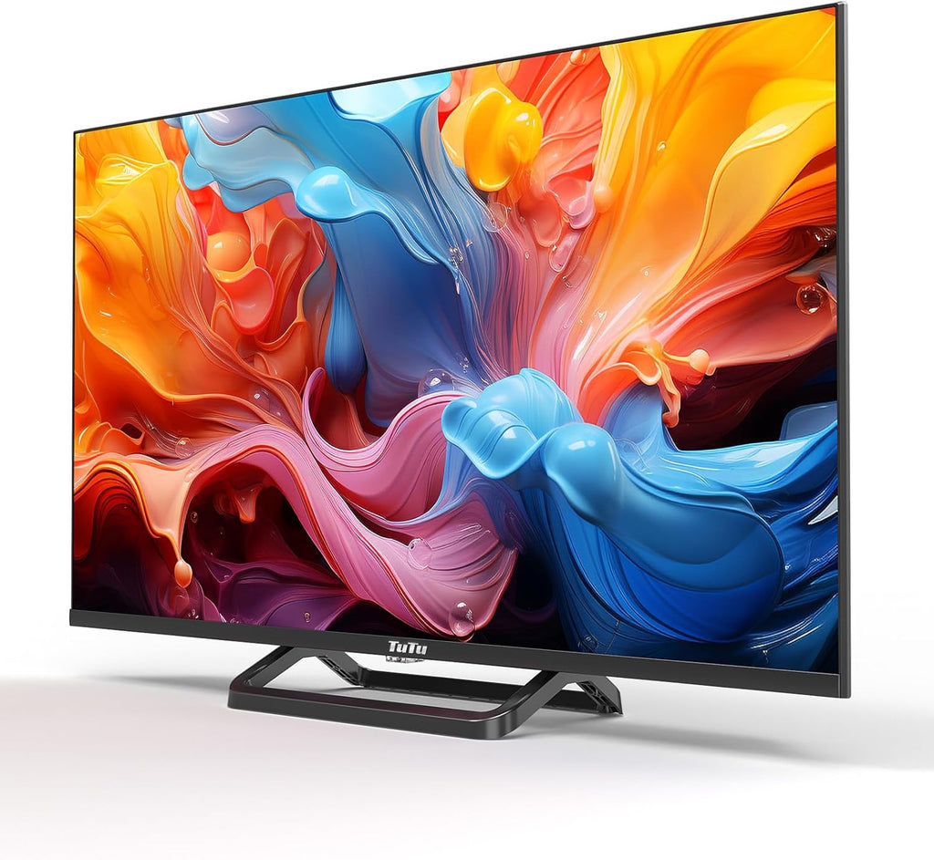 TuTu Téléviseurs 32 Pouces (80 cm) LED Central Pied TV HD Ready Triple Tuner (DVB-C / T2 / S2)  HDMI x2  CI+  Lecteur multimédia USB 2.0  Mode h?tel  Dolby Audio  2024