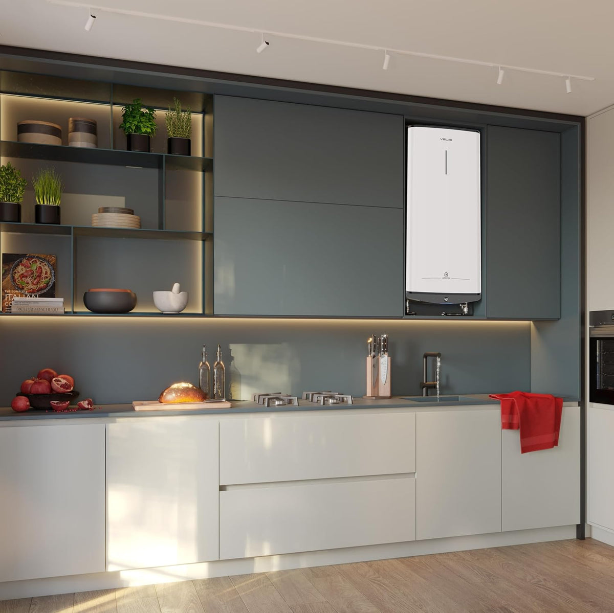 Ariston VELIS DUNE 45 litres - Chauffe-eau électrique Ultra-Plat - 13% d’Economies d’Energie - Con?u et fabriqué pour être installé en France.