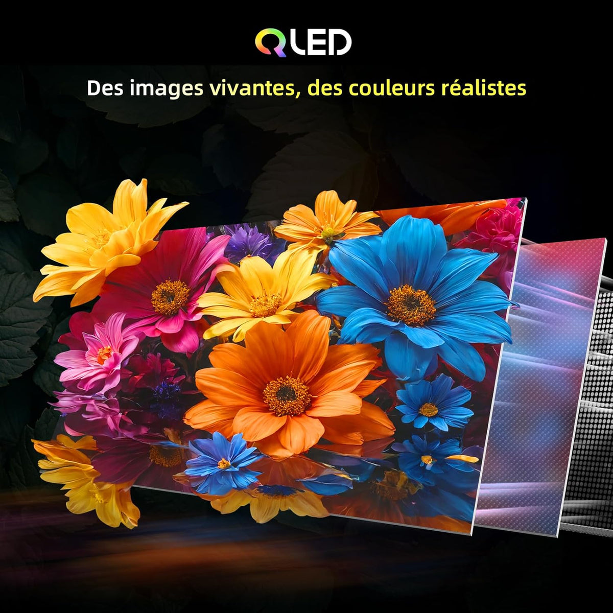 CHIQ L32QM9G 32 Pouces (80 cm) FHD Smart Téléviseur  QLED  HDR10  Google TV  Google Assistant  Tuner Triple  Dolby Audio  DBX-TV  Chromecast intégré  HDMI  USB  sans Cadre en Métal  Noir