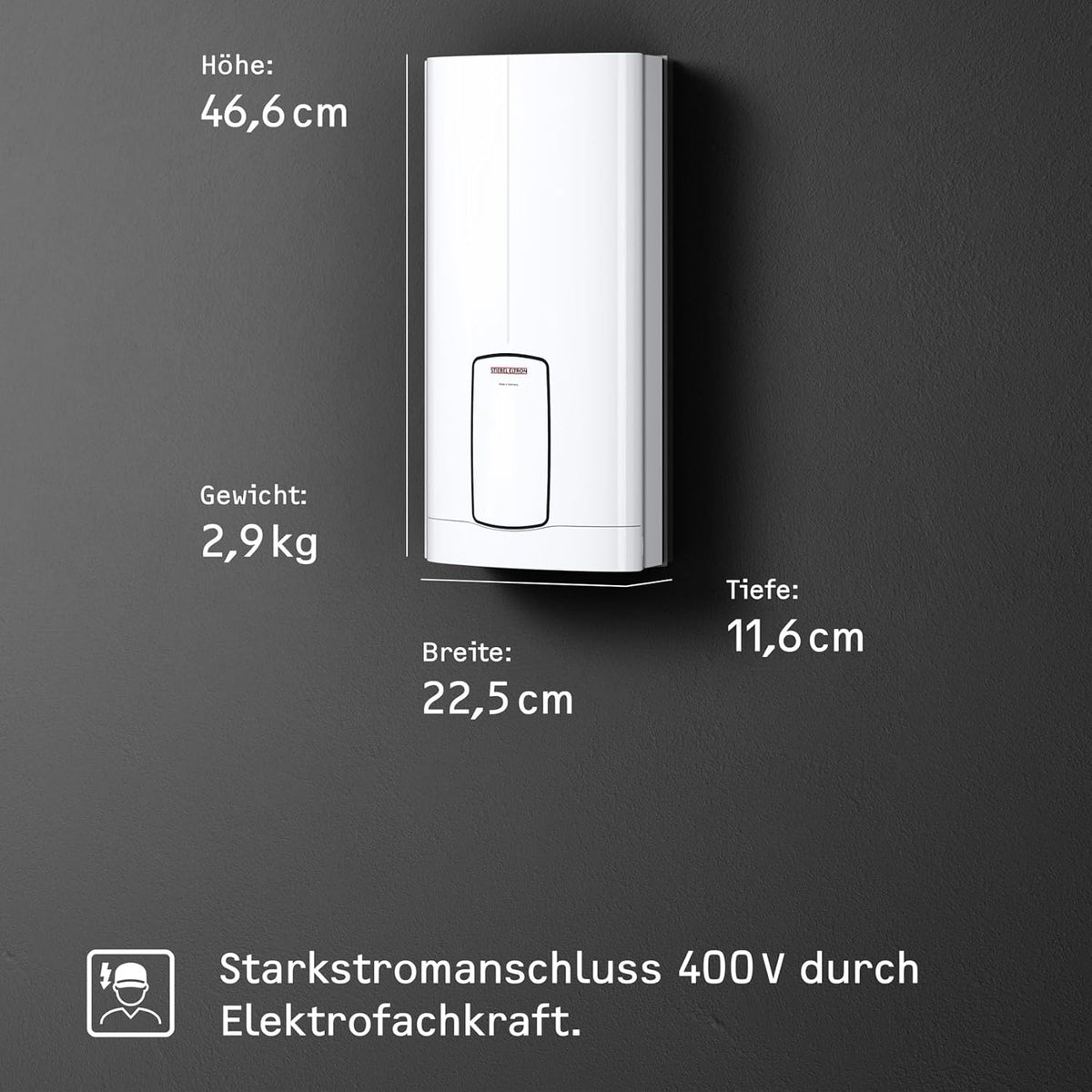 STIEBEL ELTRON Chauffe-eau électronique HDB-E 27 Tendance, température précise grace à la technologie 2i, température souhaitée réglable en interne, certifié VDE, 204210