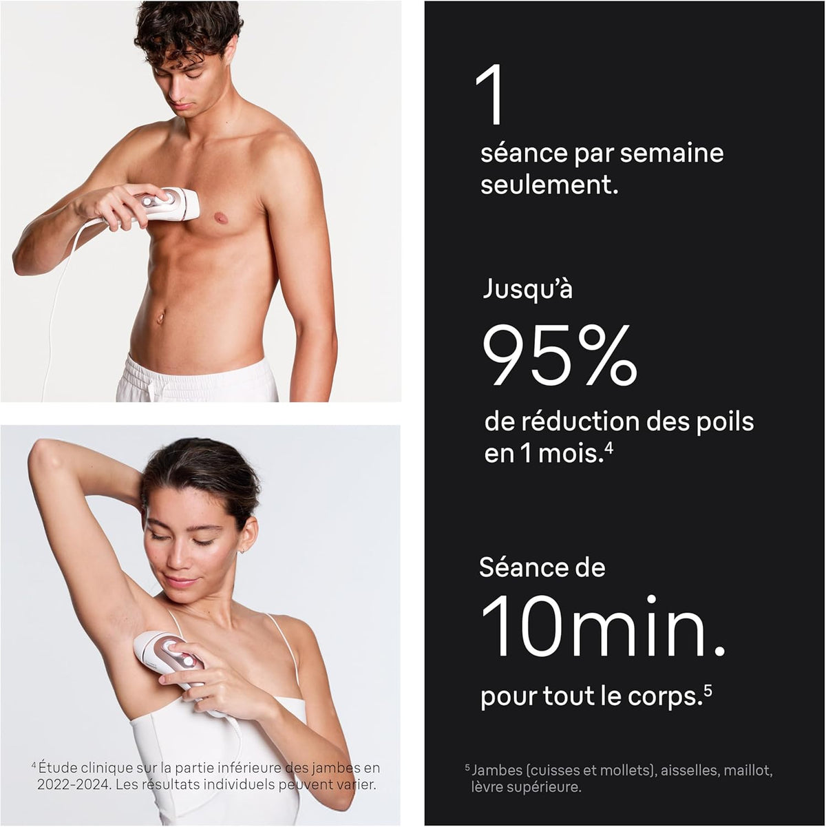 Braun épilateur à Lumière Pulsée Intelligent Skin i·expert PL7387, épilation à Domicile, Alternative Au , Avec Appli, Rasoir Venus, 4 Têtes Intelligentes Pour épiler Jambes, Visage et Plus