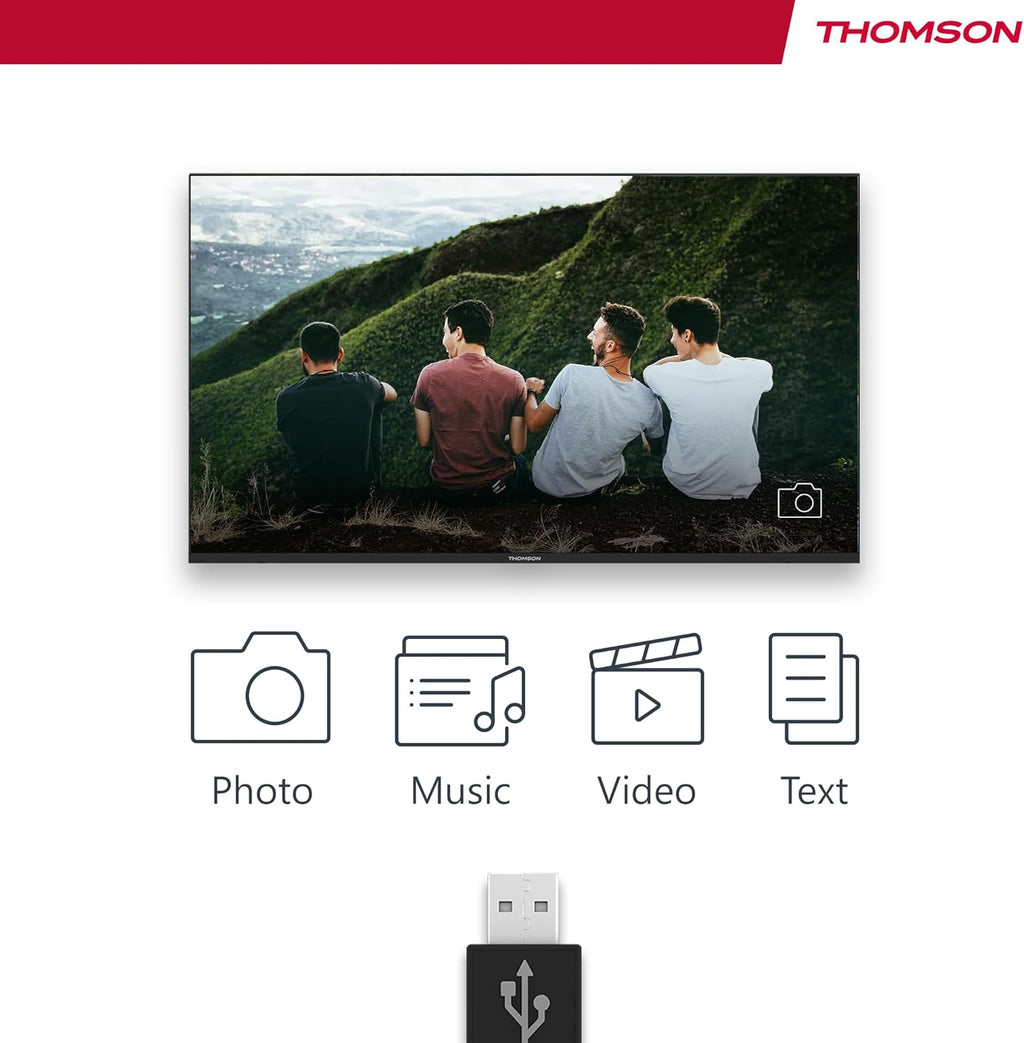 THOMSON 24 Pouces (60 cm) LED HD Easy TV - Non Smart - Hotel Mode  USB  HDMI  Triple-Tuner (Cable/Satellite/Antenne)  AV in  CI+  A+ Panneau - 24HD2S13