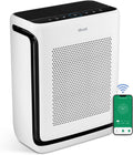 LEVOIT Purificateur d'air pour les personnes allergiques avec mode animal, CADR 416 m3/h jusqu'à 87 ㎡ pour chambre fumeur appartement, double capteur et préfiltre lavable, filtre à air HEPA contre