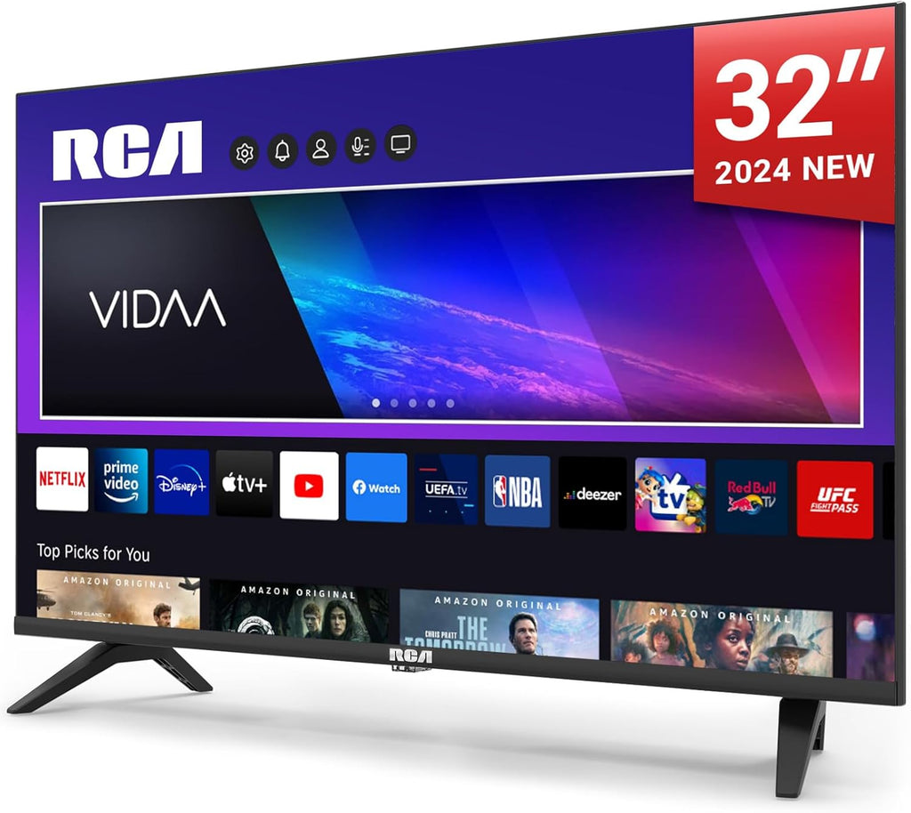 RCA VRS32HQ1 Smart TV 32 Pouces (80 cm) WiFi VIDAA Connectée Téléviseurs sans Bord avec Triple Tuner(DVB-C/S2/-T2)  Molotov  Netflix  Prime Video  +  Youtube - 2024