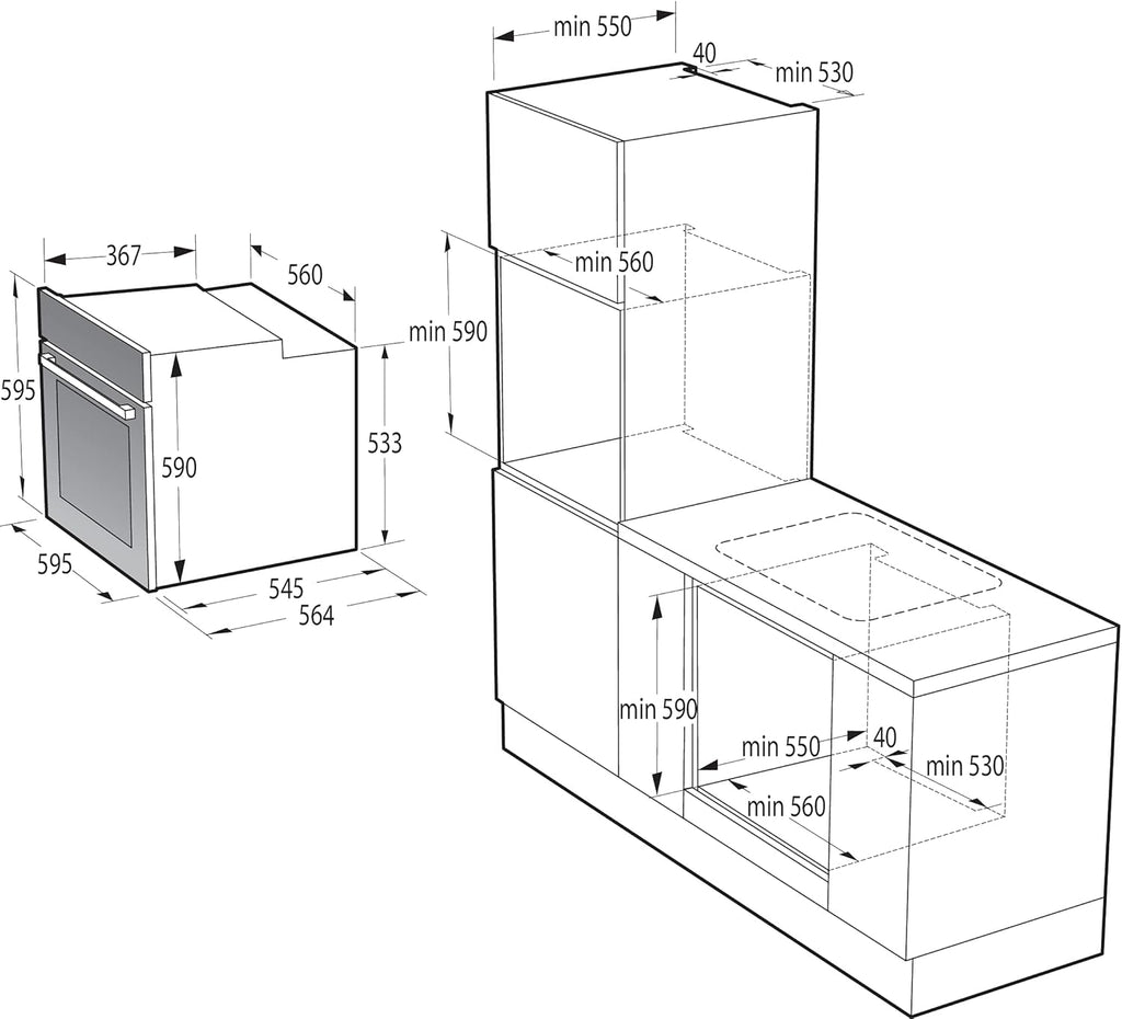 Hisense BI62216AX Four multifonction ventilé, cavité XXL 77L, nettoyage eau Clean, 13 fonctions de cuisson, fonction pizza 300 °C, cuisson AirFry, écran LED, commande tactile, préchauffage rapide