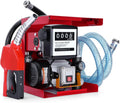Pompe à diesel 230 V 550 W auto-amor?ante - Stations essence mobiles 60/min - Avec tuyaux et pistolet de distribution - Pour voitures  camions citernes  etc.
