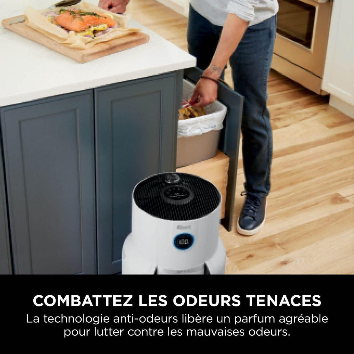 Shark NeverChange jusqu'à 5 ans Purificateur d'air MAX intérieur, Couvre 130m2, Filtre HEPA 5 ans, Capture 99,97% allergènes, Mode automatique, Silencieux, LED, Blanc HP300EU