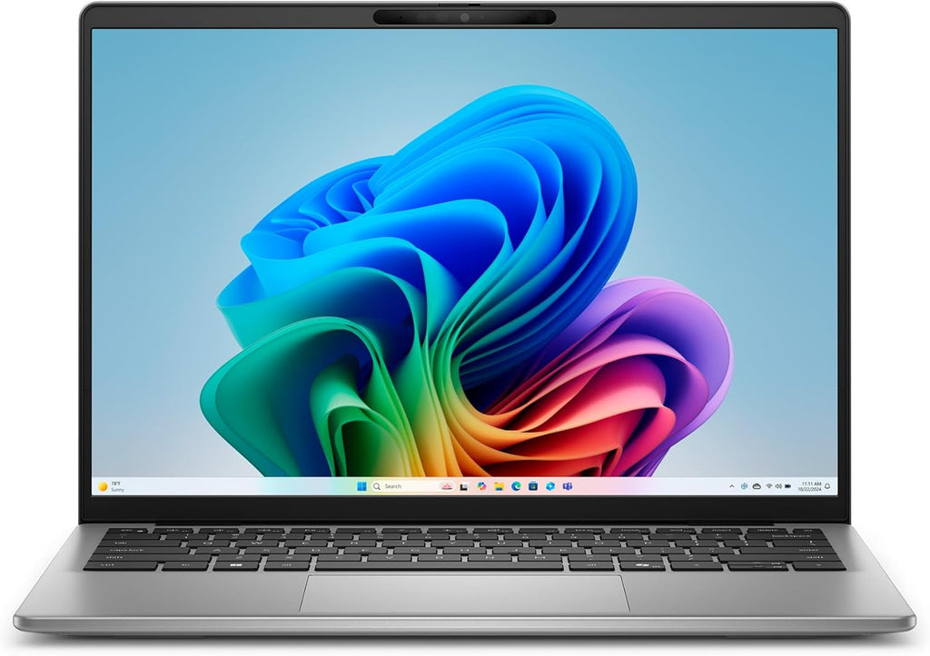 Dell Inspiron 14 (5441) Copilot+ PC Portable 14" écran FHD+ 60 Hz  Snapdragon X Plus  16 Go RAM  512 Go SSD  Qualcomm Adreno  Windows 11 Home  Clavier rétroéclairé AZERTY - Gris Titane