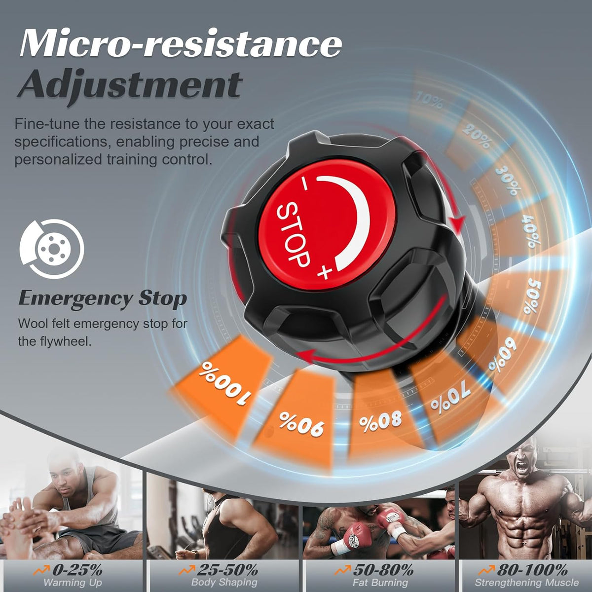 LABGREY Vélo d'Appartement, Vélo de Fitness d'Exercice d'Intérieur Silencieux avec écran LCD, Guidon et Siège Réglables, Résistance Ajustable pour l'Entra?nement Cardio à la Maison