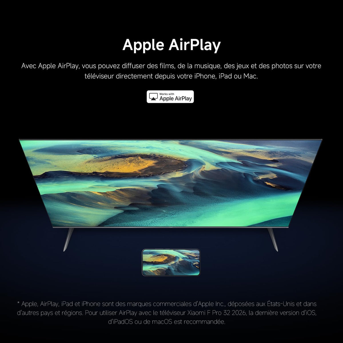Xiaomi TV F Pro 32, 81 cm (32 Pouces), QLED, Smart TV, Fire OS7, Contr?le Vocal Alexa, Dolby Audio?, DTS Virtual:X, DTS-HD, Compatible avec Apple AirPlay