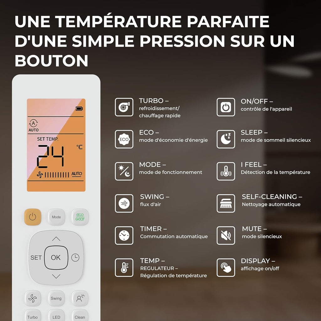 K?ltebringer Climatiseur Split - 12000 BTU - 3 5 kW - Avec fonction chauffage  WiFi et App - très silencieux & économe en énergie  avec support mural - Marque de qualité Allemande