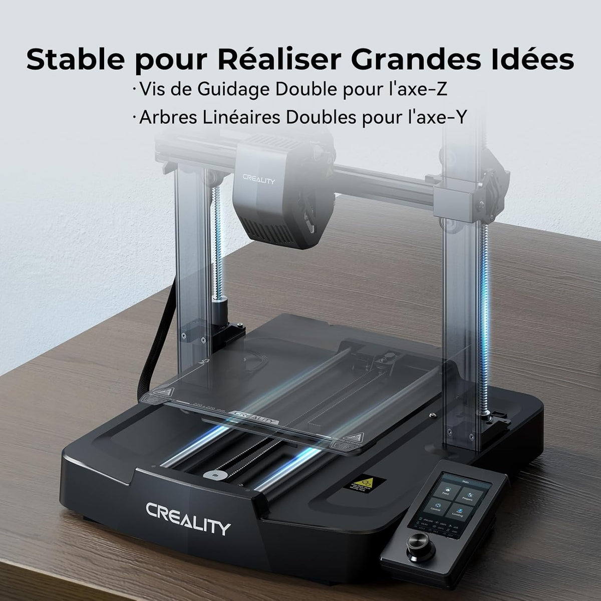 Creality Ender 3 V3 SE Imprimante 3D, Mise à Niveau Automatique CR Touch, 250mm/s Haute Vitesse Impression, Assemblage Rapide, Extrudeuse Directe Sprite à Double Axe-Z pour Les Débutants 220x220x250mm