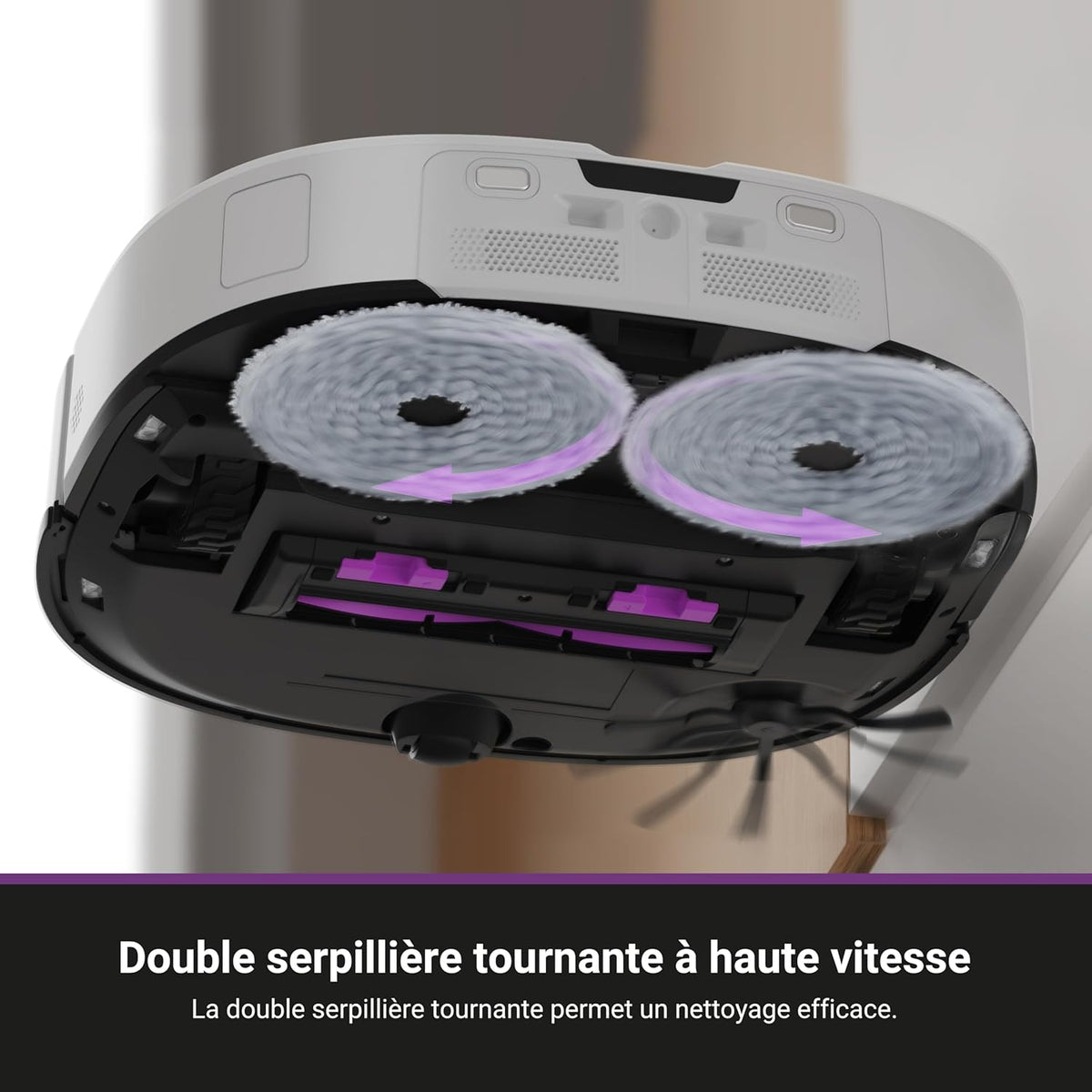 EUREKA J15 Ultra Robot Aspirateur Laveur 19 000 Pa avec Serpillière Extensible Relevable, Brosse Anti Enchevêtrement, Aspirateur Robot avec Station avec Lavage à l'eau Chaude 75°C, Batterie 5 200 mAh