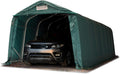 TOOLPORT Tente-Garage carport 3,3 x 8,4 m d'élevage abri agricole Tente de Stockage bache PVC 800 N Armature Solide Vert Fonce