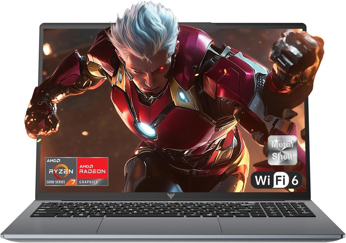 ACEMAGIC 2025 Pc Portable 16 Pouces Bo?tier métallique 16Go RAM DDR4 512Go M.2 SSD (étendre à 4 to) Ordinateur Portable Ryzen 7 5825U (Up to 4.5Ghz) Clavier Rétroéclairage 3*USB3.2 WiFi 6 BT5.2