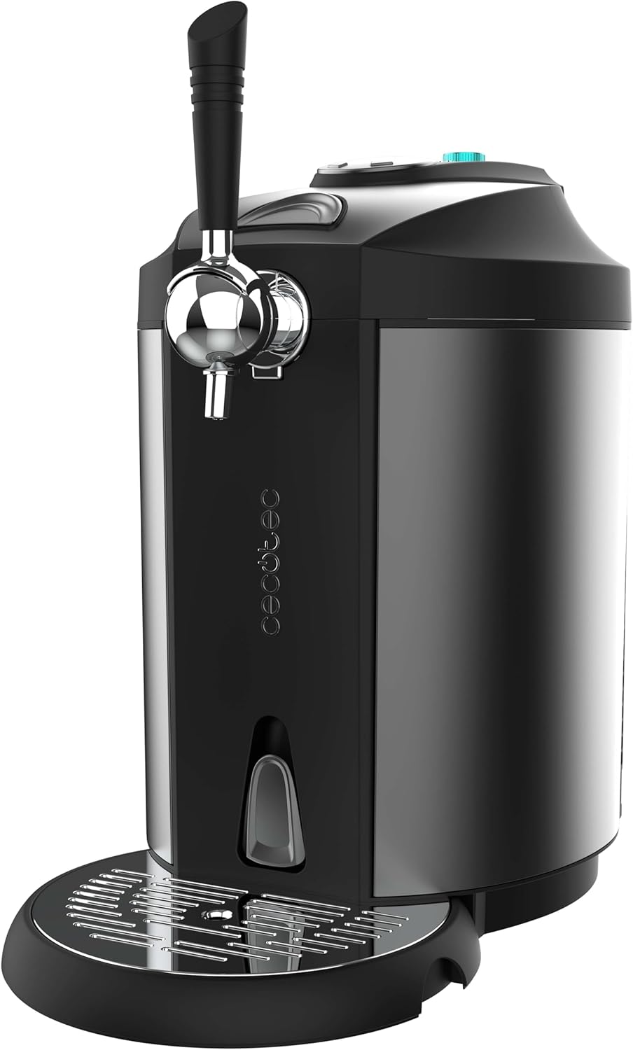Cecotec Tireuse à Bière BeerFlow Steel 5000. Machine à Bière 65W  température réglable de 2-12°C Compatible avec barils pressurisés et non pressurisés de 5L  avec finition inox et pieds antidérapants