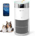 Amicura P2 Purificateur d'air Hepa pour Animaux et Personnes Allergiques, 843 m3/h CADR Contre les Poils d'animaux, Filtre Hospitalier H13 Hepa, 450 m3/h de Particules, Contr?le par App