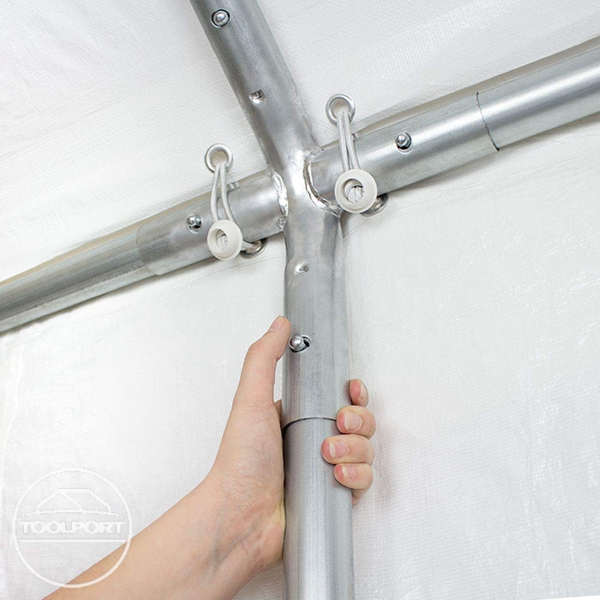 TOOLPORT Tente de réception 3x2 m pavillon Blanc bache PE 350 N imperméable Tente de Jardin