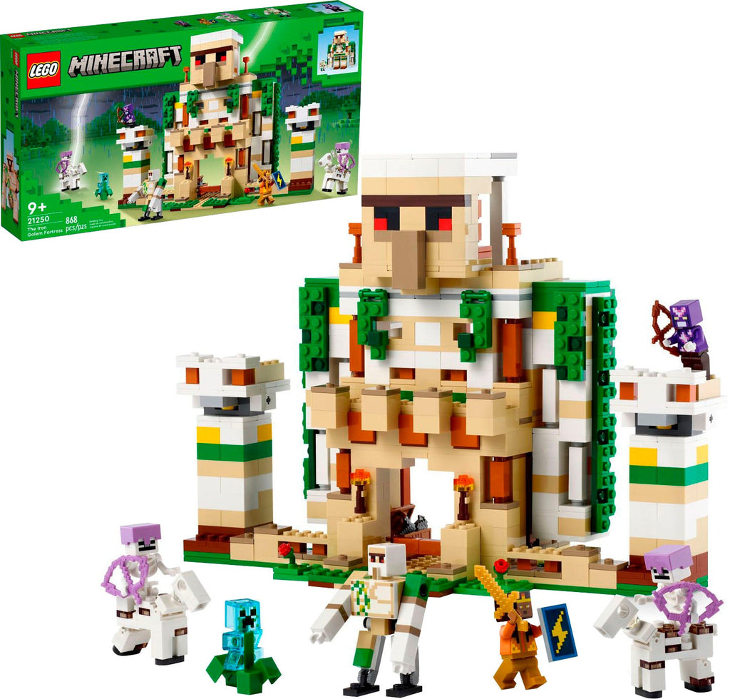 LEGO Minecraft Het IJzeren Golem Fort 21250 van vooren